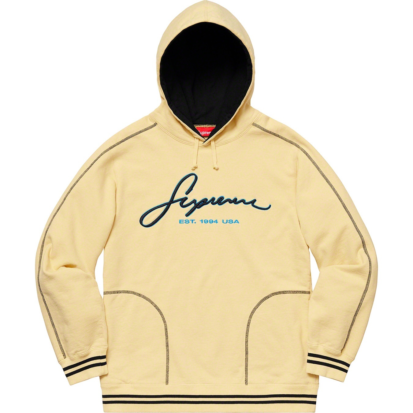 Contrast Embroidered Hooded Sweatshirt view 4